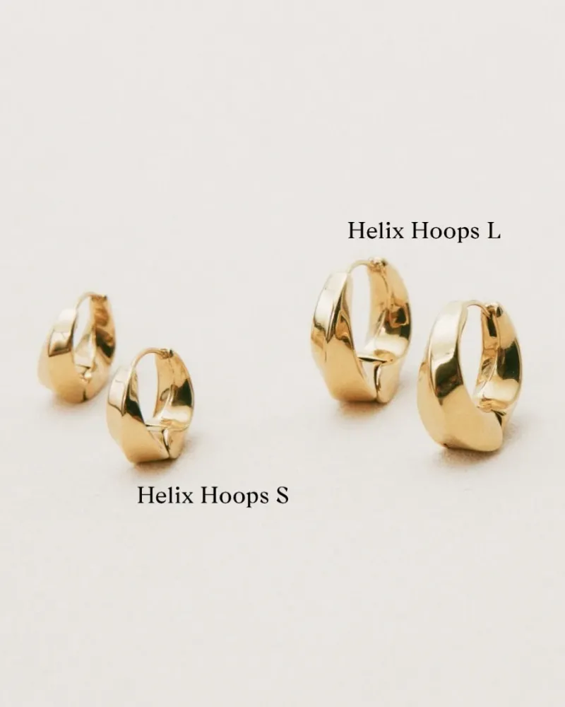 Helix Hoops L – Guld>Edblad New