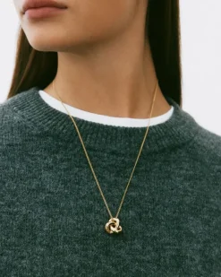 Infinity Knot Halsband L Guld><noscript><img width=