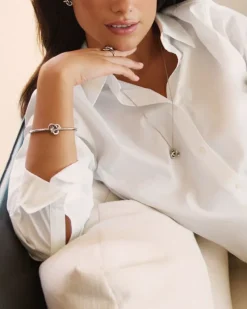 Infinity Knot Halsband L Stål><noscript><img width=