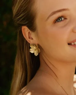 Jasmine Studs L Guld>Edblad Outlet
