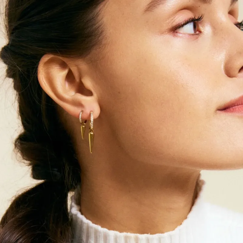 Peak Hoops Mini Sparkle Gold 127067>Edblad Sale