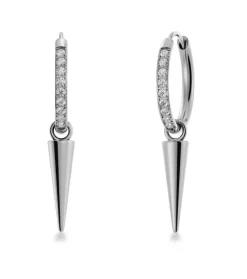 Peak Hoops Sparkle Steel 127066>Edblad New