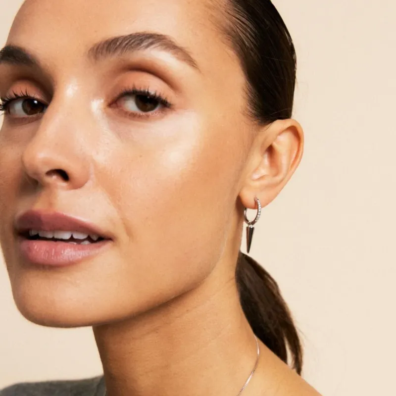 Peak Hoops Sparkle Steel 127066>Edblad New