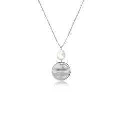 Pearl Signet Halsband Stål>Edblad Sale