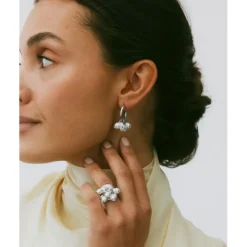 Pearl Signet Ring Stål><noscript><img width=