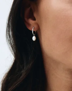 Perla Hoops Sparkle – Stål>Edblad Sale