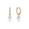Perla Hoops Sparkle – Guld>Edblad Online