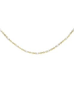 Perlina Kedje Halsband Vit Guld>Edblad Sale