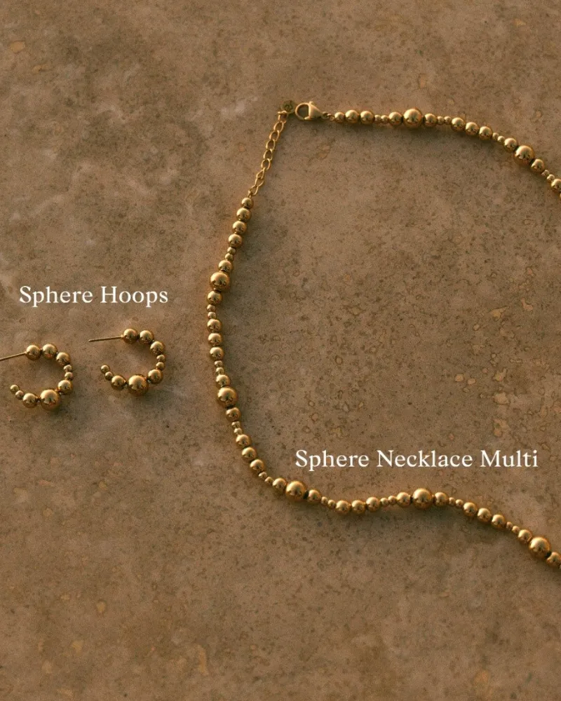Sphere Hoops – Guld>Edblad