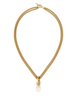 Swivel Halsband Pearl L – Guld>Edblad Best