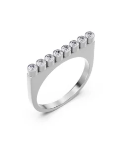 Twiggy Ring CZ Stål>Edblad Clearance