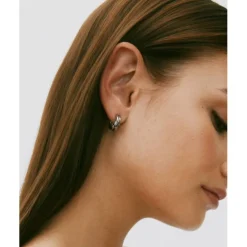 Twist Hoops S Örhängen Stål>Edblad