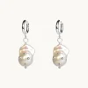 Baroque Stud Pearl Örhängen Silver>Emma Israelsson Discount