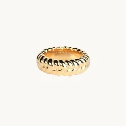 Braided Band Ring Guld Ring167>Emma Israelsson Hot