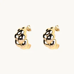Braided Örhängen Guld Ear209>Emma Israelsson Discount