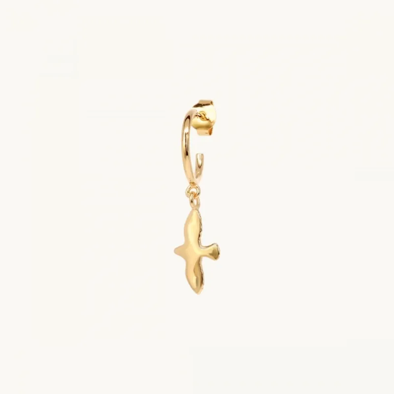 Mini Organic Dove M Hoop Gold Ear221>Emma Israelsson