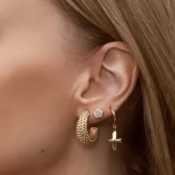 Mini Organic Dove M Hoop Gold Ear221><noscript><img width=