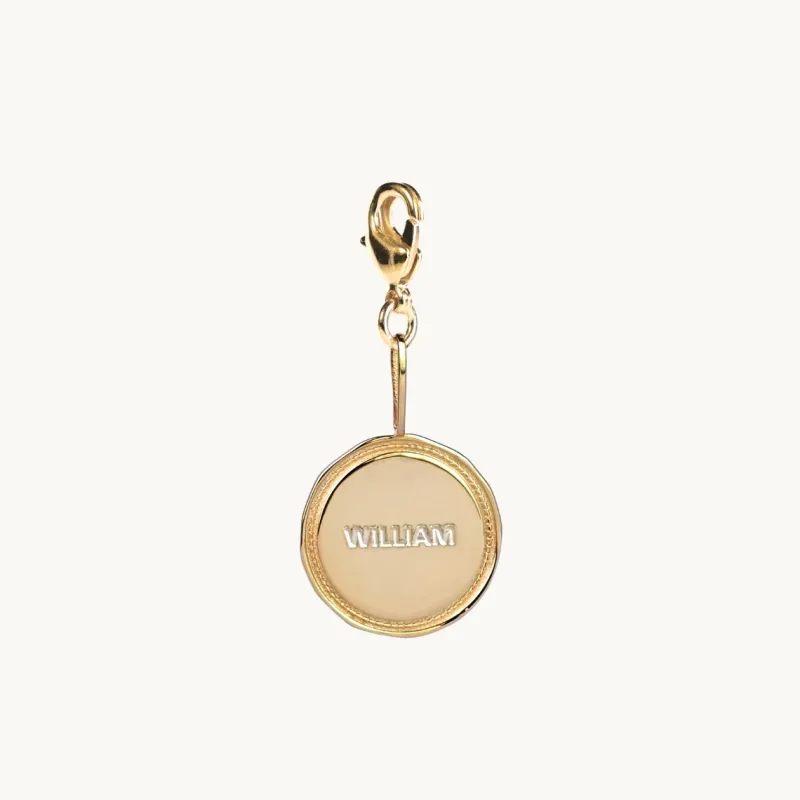 Emma Israelsson Name Coin Wreath Charm Guld Charm020>Charms