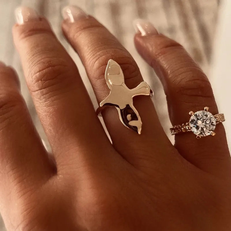 Organic Dove Ring L Guld – Ring165>Emma Israelsson Outlet