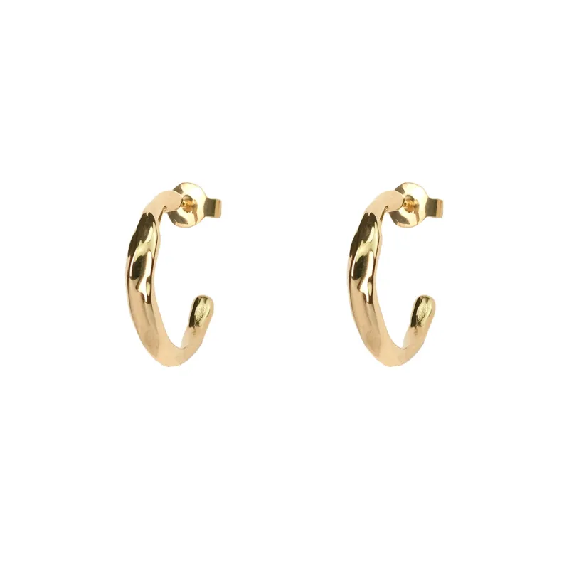Organic Hoops Guld Ear178>Emma Israelsson Outlet