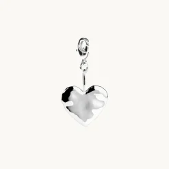 Emma Israelsson Organic Heart Charm Silver Charm009>Charms Clearance