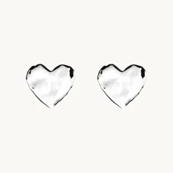 Organic Heart Örhängen Silver Ear195>Emma Israelsson Discount
