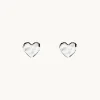 Organic Heart Mini Örhängen Silver Ear197>Emma Israelsson Sale