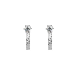 Princess Hoops Stone Silver ear157>Emma Israelsson Outlet