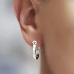 Princess hoops stone små silver – ear155><noscript><img width=