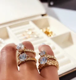 Princess Ring Open Guld Ring137><noscript><img width=