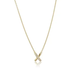 Gynning Jewelry Cross my heart Halsband (Guld)>Carolina Gynning smycken Discount