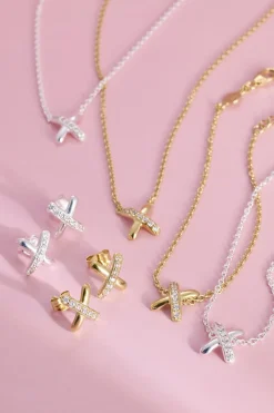 Gynning Jewelry Cross my heart Örhängen (Silver)><noscript><img width=