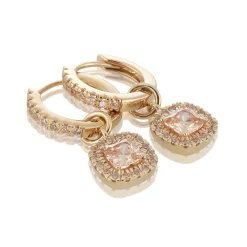Gynning Jewelry Glamorous örhängen creol – guld/champagne>Carolina Gynning smycken Clearance