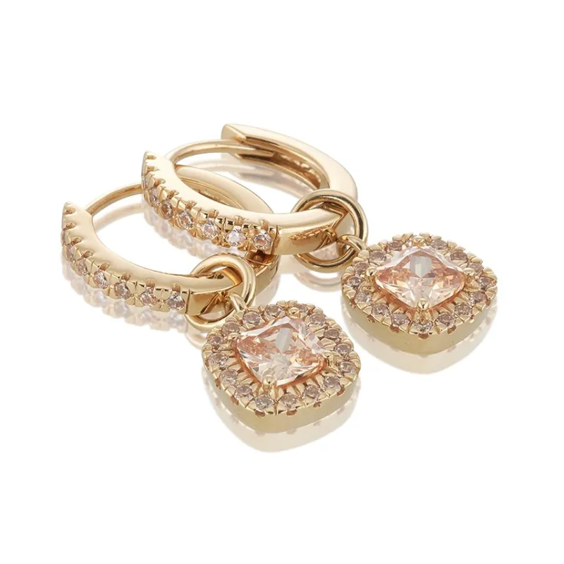 Gynning Jewelry Glamorous örhängen creol – guld/champagne>Carolina Gynning smycken Clearance