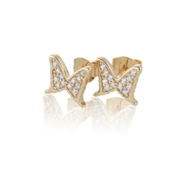 Gynning Jewelry Petite papillion sparkling örhängen – Guld>Carolina Gynning smycken Online