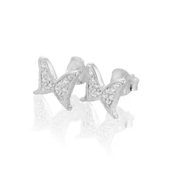 Gynning Jewelry Petite papillion sparkling örhängen – Silver>Carolina Gynning smycken Outlet