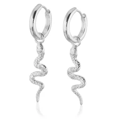 Gynning Jewelry Snake örhängen – Silver>Carolina Gynning smycken Sale