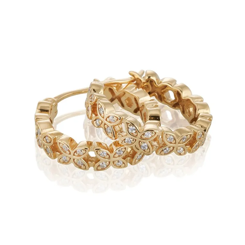 Gynning Jewelry Sparkling ellipse mini örhängen creol – L (Guld)>Carolina Gynning smycken Discount