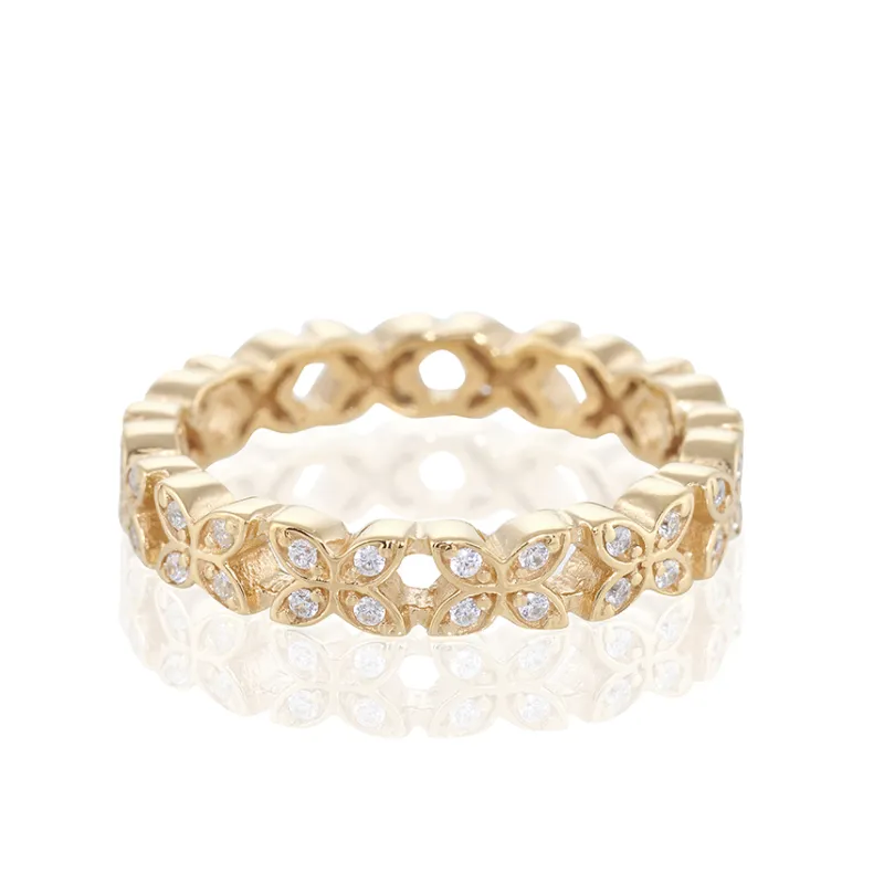 Gynning Jewelry Sparkling Ellipse Mini Ring Guld gp38>Carolina Gynning smycken Sale