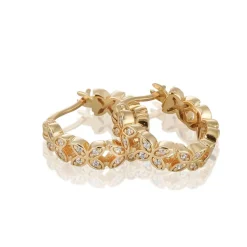 Gynning Jewelry Sparkling ellipse mini örhängen creol – S (Guld)>Carolina Gynning smycken Hot
