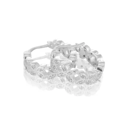 Gynning Jewelry Sparkling ellipse mini örhängen creol – S (Silver)>Carolina Gynning smycken New
