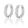 Gynning Jewelry Sparkling ellipse mini örhängen creol – L (Silver)>Carolina Gynning smycken Discount