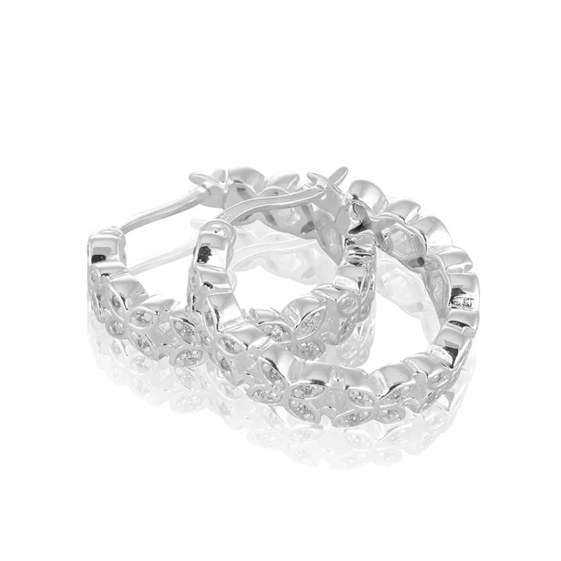 Gynning Jewelry Sparkling ellipse mini örhängen creol – L (Silver)>Carolina Gynning smycken Discount