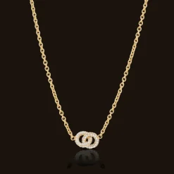 Gynning Jewelry The Knot Sparkling Mini Halsband – Guld>Carolina Gynning smycken Hot