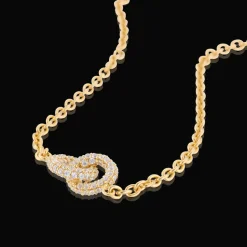 Gynning Jewelry The Knot Sparkling Mini Halsband – Guld>Carolina Gynning smycken Hot