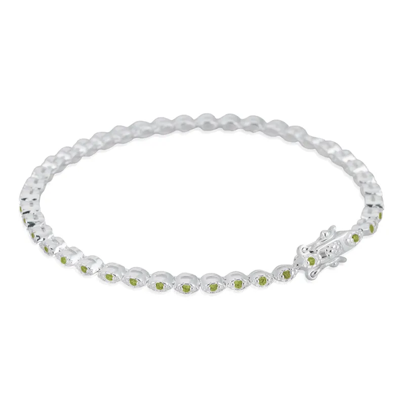 Gynning Jewelry Time To Glow T-armband Silver Grön (Mega kampanj)>Carolina Gynning smycken