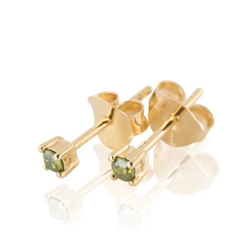 Gynning Jewelry Time To Glow Mini Örhängen XS Grön Guld>Carolina Gynning smycken Outlet