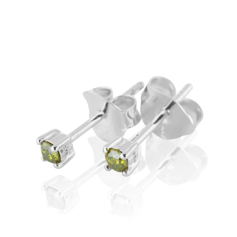 Gynning Jewelry Time To Glow Mini Örhängen XS Grön Silver>Carolina Gynning smycken Online