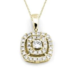 Hänge i 18K Guld med 0.26ct TW/SI Diamanter – MSG52G>Halo Online