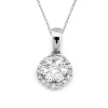 Hänge i 18K Vitguld med 0.34ct TW/SI Diamanter – MSG54W>Halo Discount
